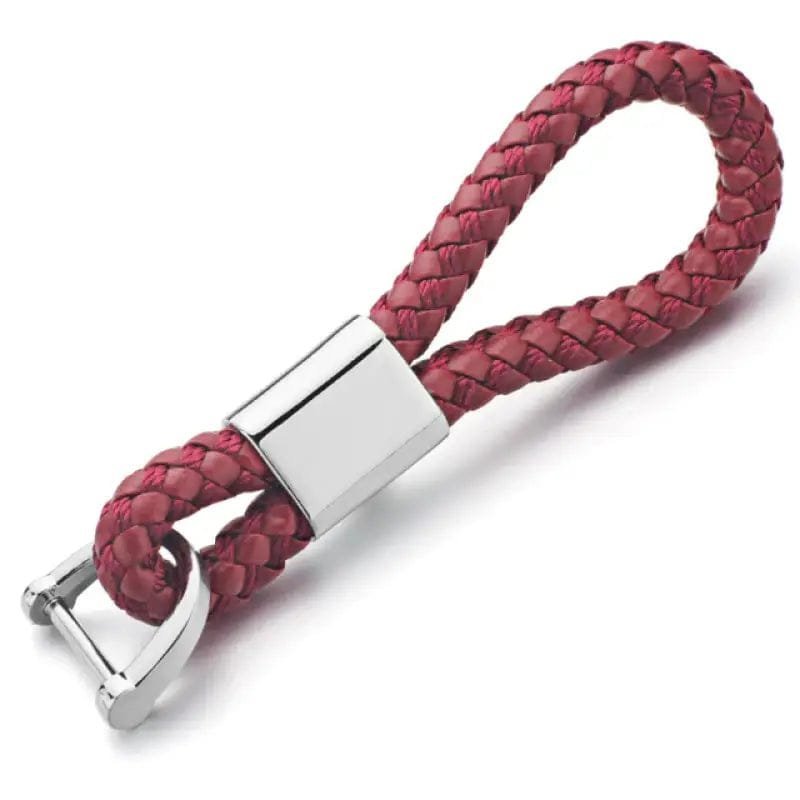 porte cle en cuir minimaliste elegance et style au quotidien rouge portecle 392 1