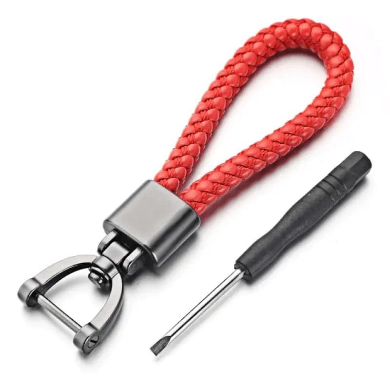 porte cle moto cuir elegance minimaliste pour bikers stylish rouge portecle 363 1