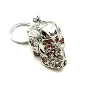 porte cle tete de mort argent laccessoire incontournable du biker portecle 854 1