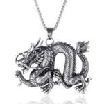 portez la puissance avec le pendentif moto dragon chinois argent collier 317 1