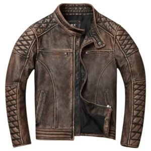 revivez lesprit rebelle avec notre blouson cuir biker vintage s vestes pour homme 194 1