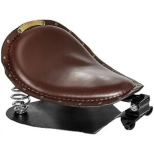 Selle De Moto Bobber En Cuir Marron: Confort Et Style Inégalés!