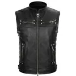 Sublimez Votre Style Avec Notre Gilet Biker En Cuir Noir !
