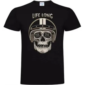 T-shirt Biker Life Long : Confort Ultime Pour Vos Aventures à Moto !