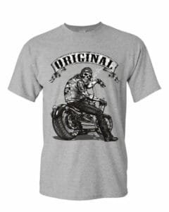 Tee-shirt Biker Audacieux Pour Un Confort Optimal Et Un Style Rebelle! Gris / s