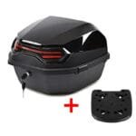 Top Case Moto Noir: Protection Ultime Pour Vos Aventures! Avec Socle