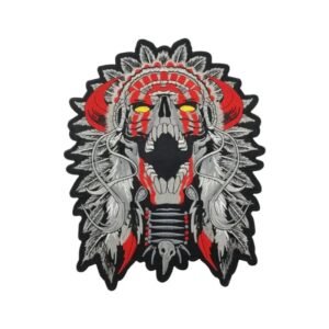 transformez votre style avec le patch biker indien tete de mort brode 218 1