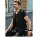 Veste Biker En Cuir élégante Pour Homme – Confort Et Style Assurés!