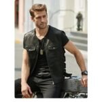 Veste Biker En Cuir élégante Pour Homme – Confort Et Style Assurés!