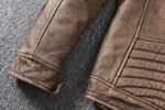 Veste Biker En Cuir Marron : élégance Et Fonctionnalité à La Clé !