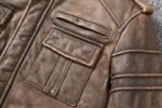 Veste Biker En Cuir Marron : élégance Et Fonctionnalité à La Clé !