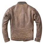 Veste Biker En Cuir Marron : élégance Et Fonctionnalité à La Clé !