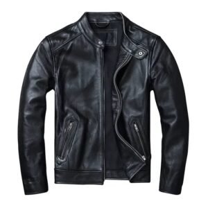 veste biker en cuir mi saison elegance et confort optimal s 49 54kgs 406 1