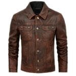 Veste Biker En Cuir Vachette Vintage: élégance Et Style Intemporels! s