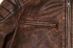 veste biker en cuir vintage camel marron elegance au quotidien vestes pour homme 413 1