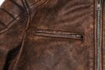 Veste Biker En Cuir Vintage Camel Marron: élégance Au Quotidien!