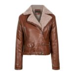 Veste Biker Femme: élégance Et Confort Au Quotidien! Marron / Xs