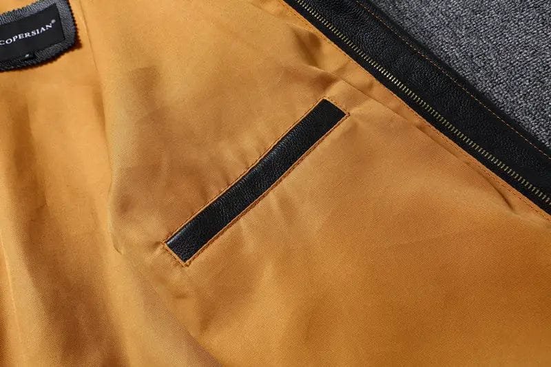 Veste Biker Homme: élégance Vintage En Cuir Type Pilote Militaire!