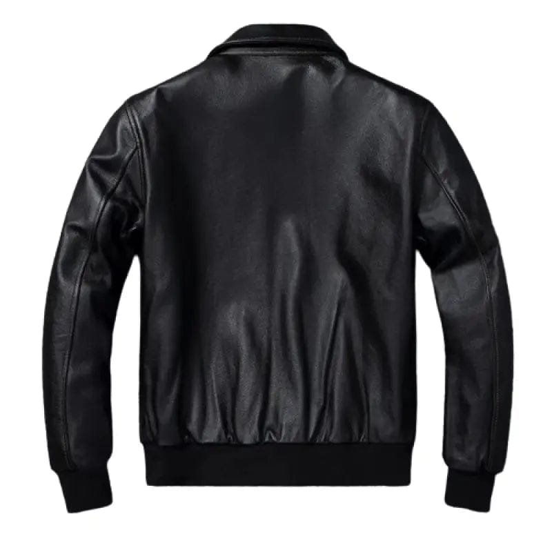 veste biker homme elegance vintage en cuir type pilote militaire 438 1