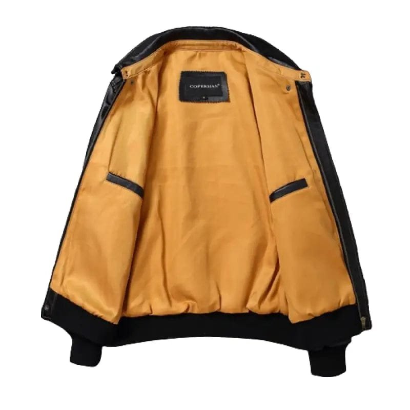 Veste Biker Homme: élégance Vintage En Cuir Type Pilote Militaire!