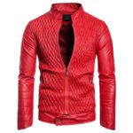 Veste Biker Homme En Simili Cuir: Osez Le Style Audacieux! Rouge / s