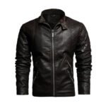 veste biker homme en simili cuir style audacieux et confort optimal marron s 209 1