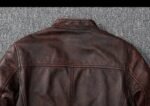 Veste Biker Marron : élégance Et Durabilité En Cuir Authentique!