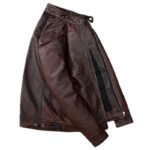 Veste Biker Marron : élégance Et Durabilité En Cuir Authentique!