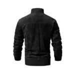 Veste En Cuir Suédé Biker : élégance Et Style Avec Fermeture éclair！