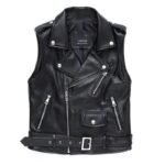 Veste En Simili Cuir Sans Manche : L’élégance Audacieuse !