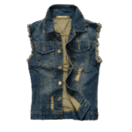 veste jean sans manche biker le style rocknroll reinvente s gilet 465 1