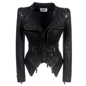 veste style biker en simili cuir chic audacieuse et rebelle s vestes pour femme 330 1