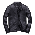 Vivez L’adrénaline Avec Notre Veste Cuir Biker De Luxe! Noir / 2xl-175cm 78kgs