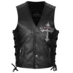 vivez laventure avec notre gilet biker cuir live fast s 419 1
