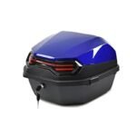 voyagez lesprit tranquille avec notre top case moto 30l bleu sans socle case 332 1